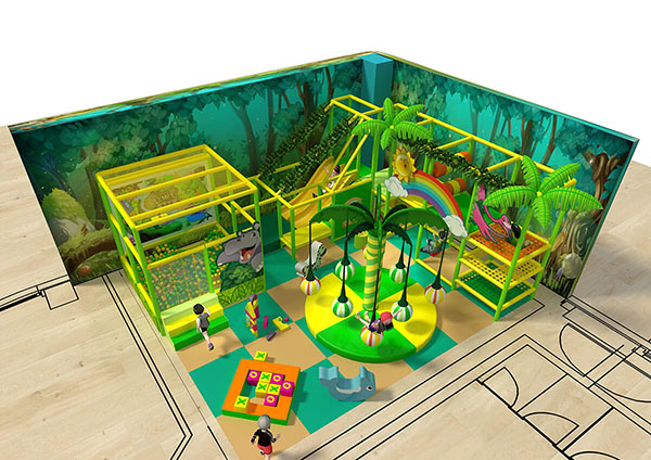 Jungle Themed 003 Style-Soft Play structure3