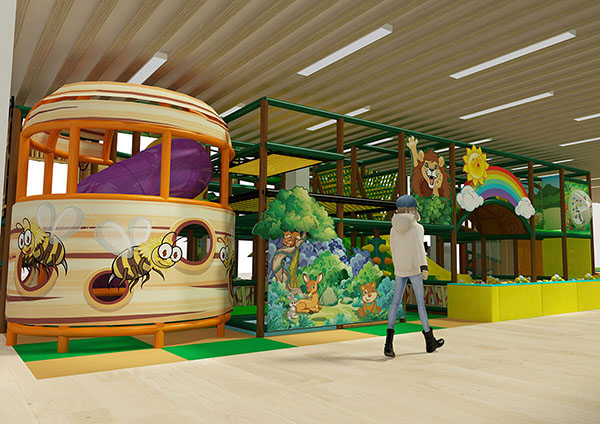 Jungle Themed 001 Style-Soft Play structure2