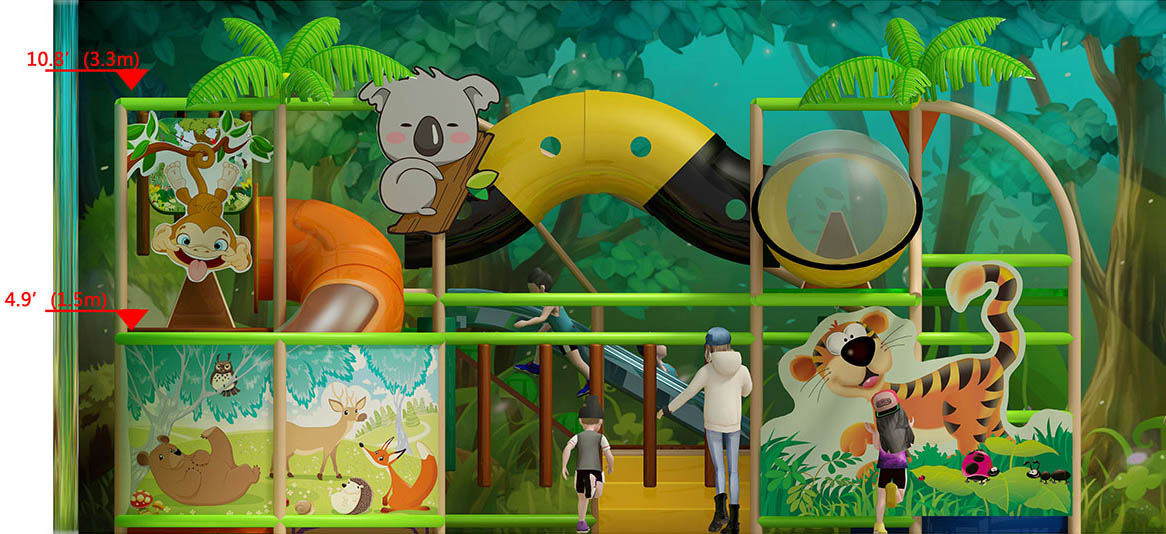 Jungle Themed 002 Style-Soft Play structure