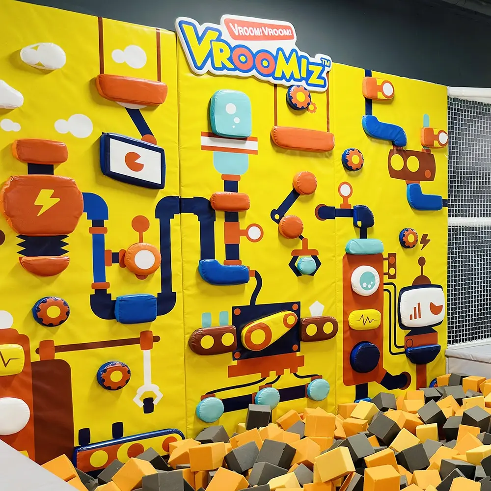 Mechanical theme climbing wall