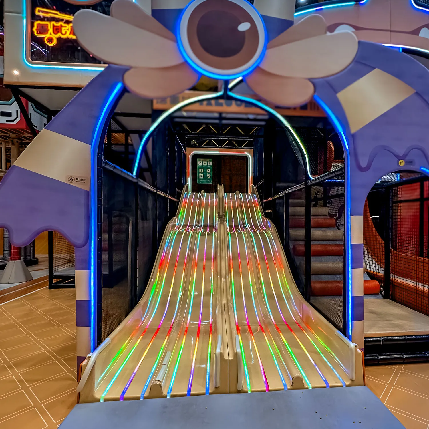 lighting fiberglass slide